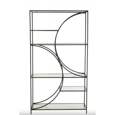 Regał Nyr metalowy, czarny, J-Line