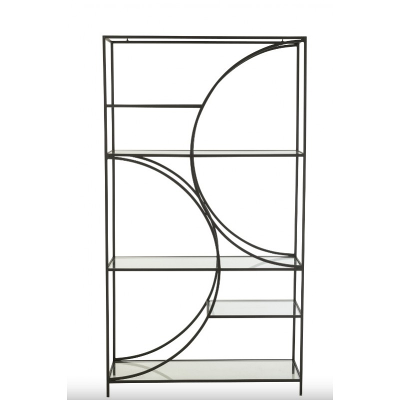 Regał Nyr metalowy, czarny, J-Line