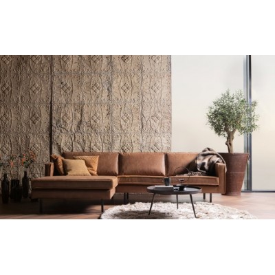 Sofa narożna Rodeo 300 cm, lewy, koniakowy, Woood