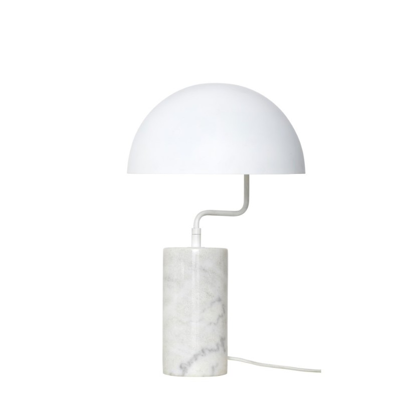 Lampa stołowa z białego marmuru, Hübsch