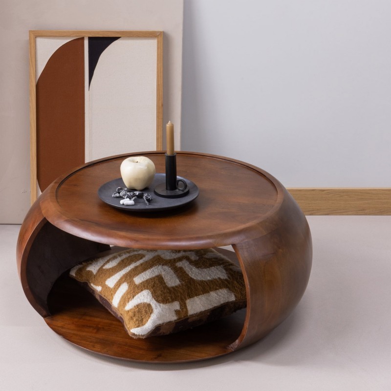 Cole stolik kawowy, brązowy, Woood