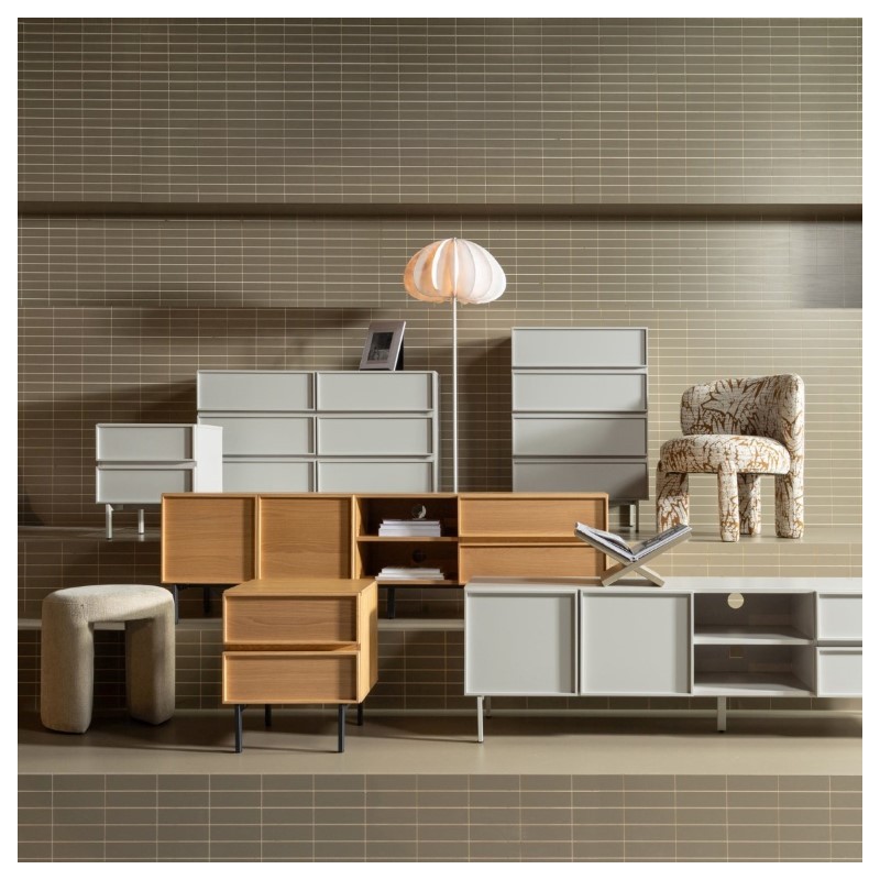 Komoda Tours 80 cm z szufladami, sand, Woood