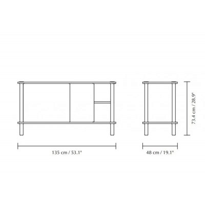 Komoda Italic, przesuwne drzwi, szkło, Umage