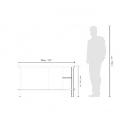 Komoda Italic, przesuwne drzwi, szkło, Umage