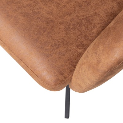 Krzesło obrotowe FENNE skóropodobne, koniakowe, Woood