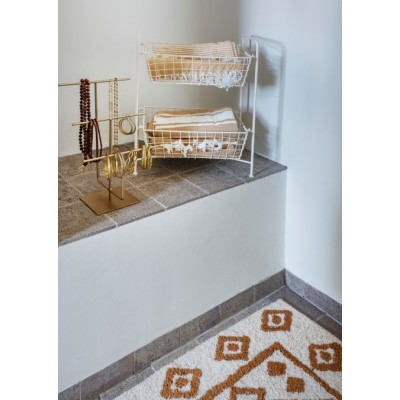 Tuft bawełniany dywanik łazienkowy, musztardowy, Madam Stoltz