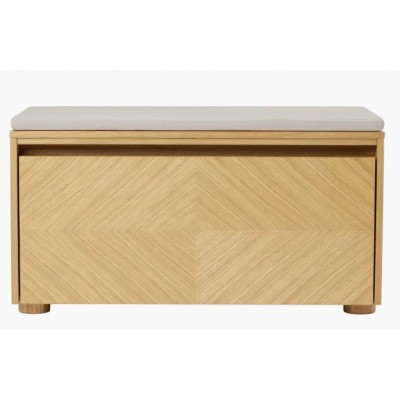 Hideaway ławka ze schowkiem i poduszką white sands, dąb naturany, Umage