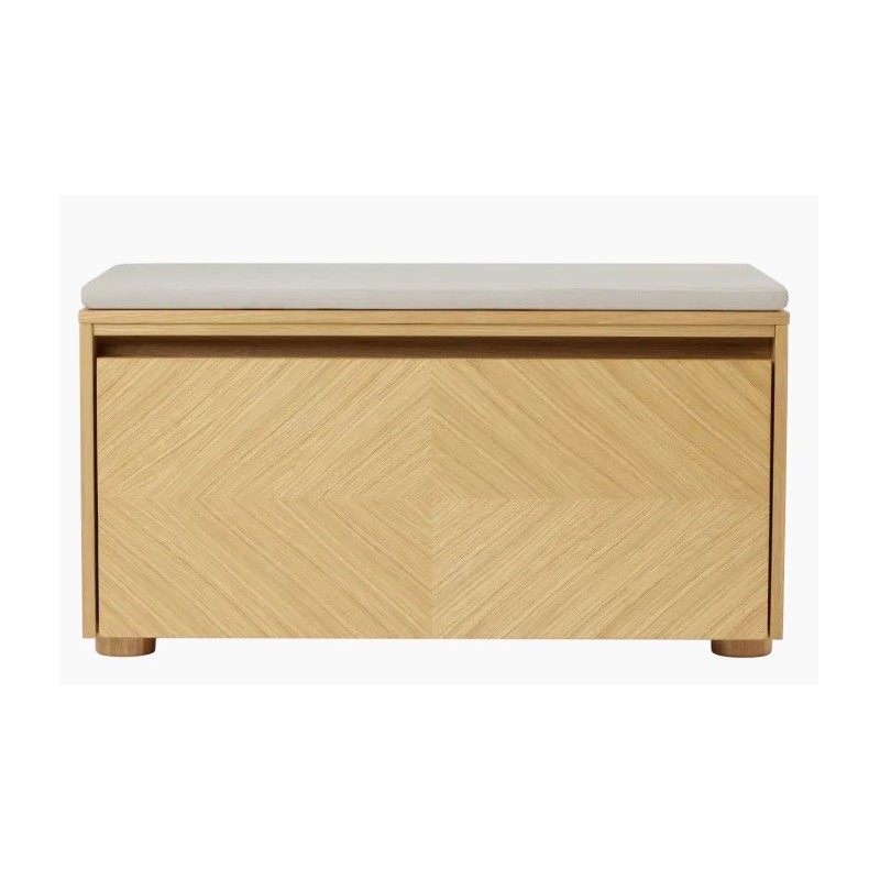 Hideaway ławka ze schowkiem i poduszką white sands, dąb naturany, Umage