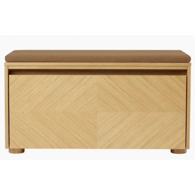 Hideaway ławka ze schowkiem i poduszką sugar brown, dąb naturany, Umage