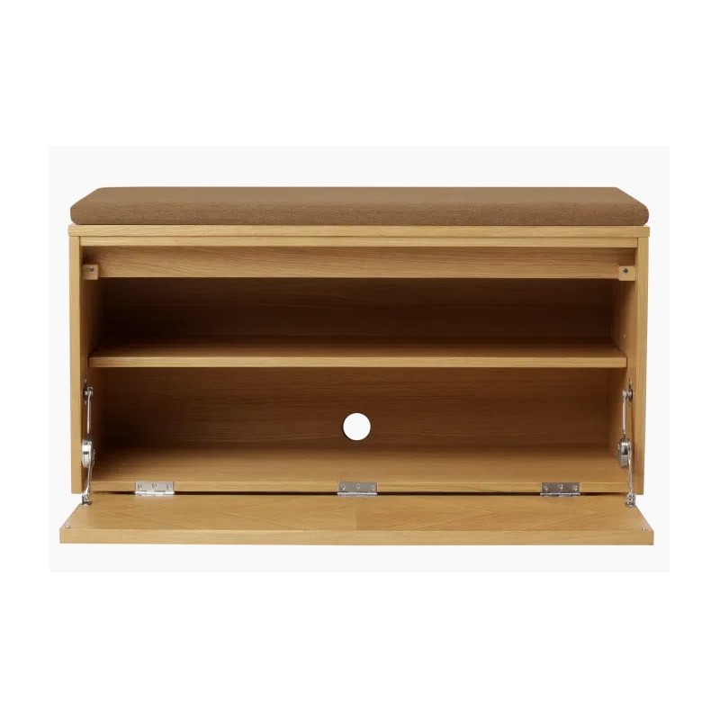 Hideaway ławka ze schowkiem i poduszką sugar brown, dąb naturany, Umage