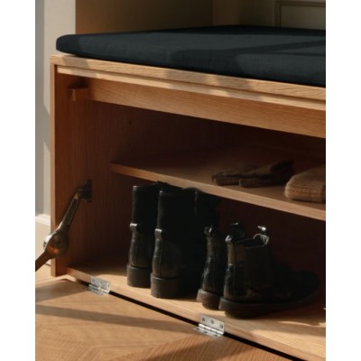 Hideaway ławka ze schowkiem i poduszką, dąb gładki, Umage