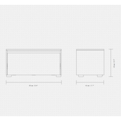 Hideaway ławka ze schowkiem i poduszką, dąb gładki, Umage