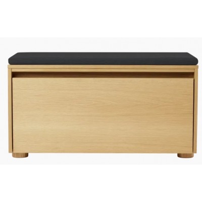 Hideaway ławka ze schowkiem i poduszką, dąb gładki, Umage