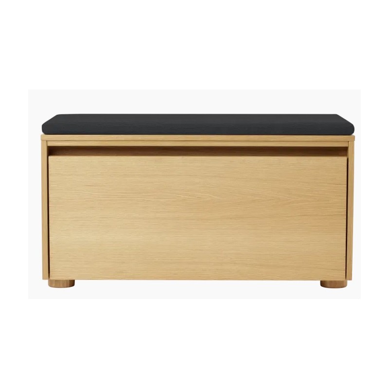 Hideaway ławka ze schowkiem i poduszką, dąb gładki, Umage