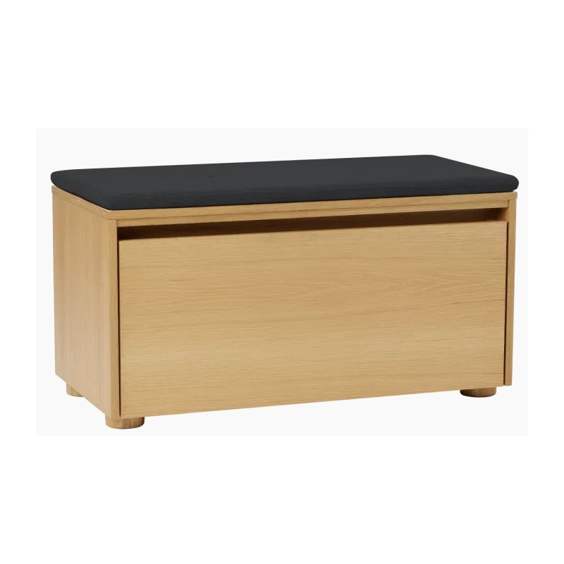 Hideaway ławka ze schowkiem i poduszką, dąb gładki, Umage