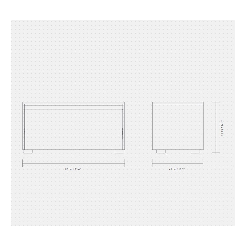 Hideaway ławka ze schowkiem i poduszką sterling, dąb gładki, Umage