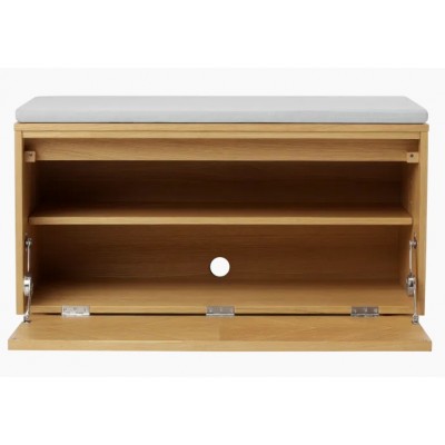 Hideaway ławka ze schowkiem i poduszką sterling, dąb gładki, Umage