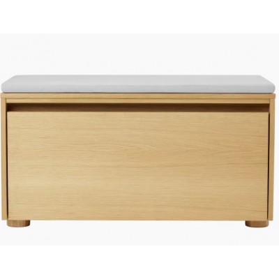 Hideaway ławka ze schowkiem i poduszką sterling, dąb gładki, Umage