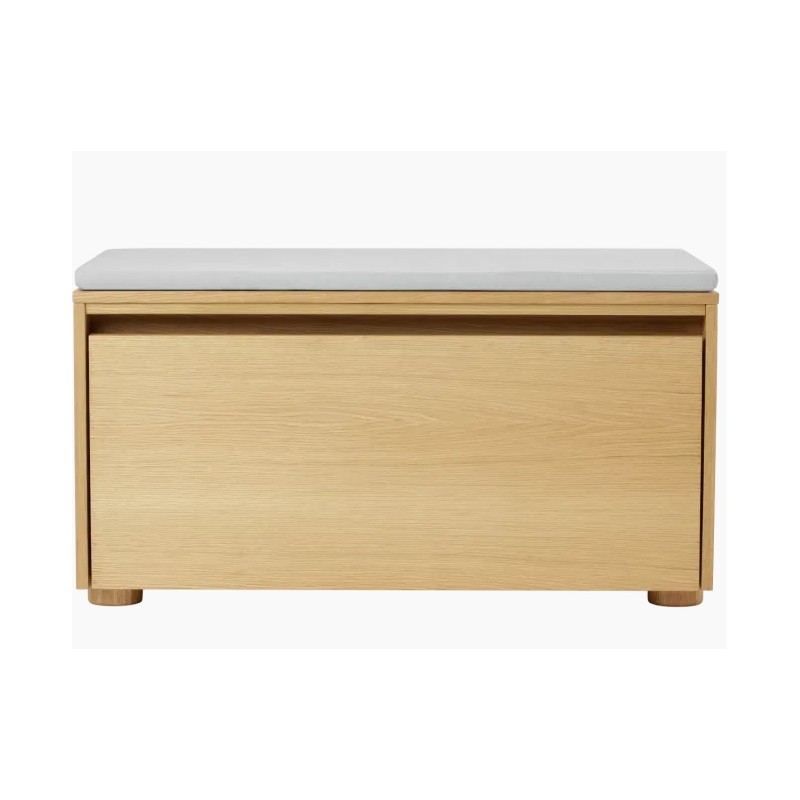 Hideaway ławka ze schowkiem i poduszką sterling, dąb gładki, Umage