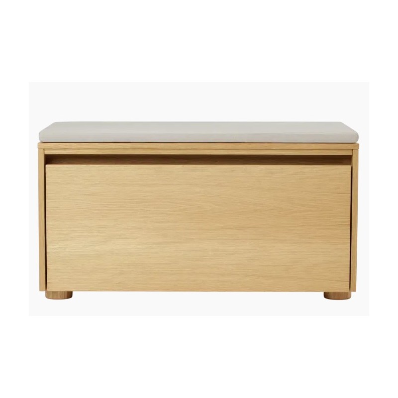 Hideaway ławka ze schowkiem i poduszką white sands, dąb gładki, Umage