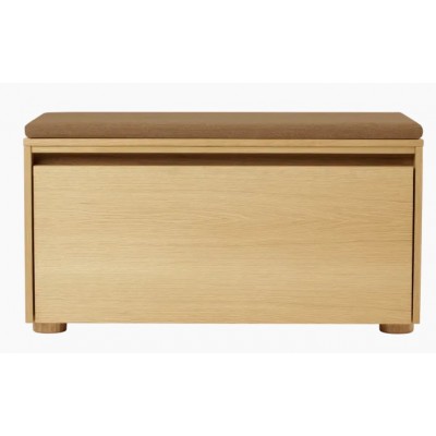 Hideaway ławka ze schowkiem i poduszką sugar brown, dąb gładki, Umage