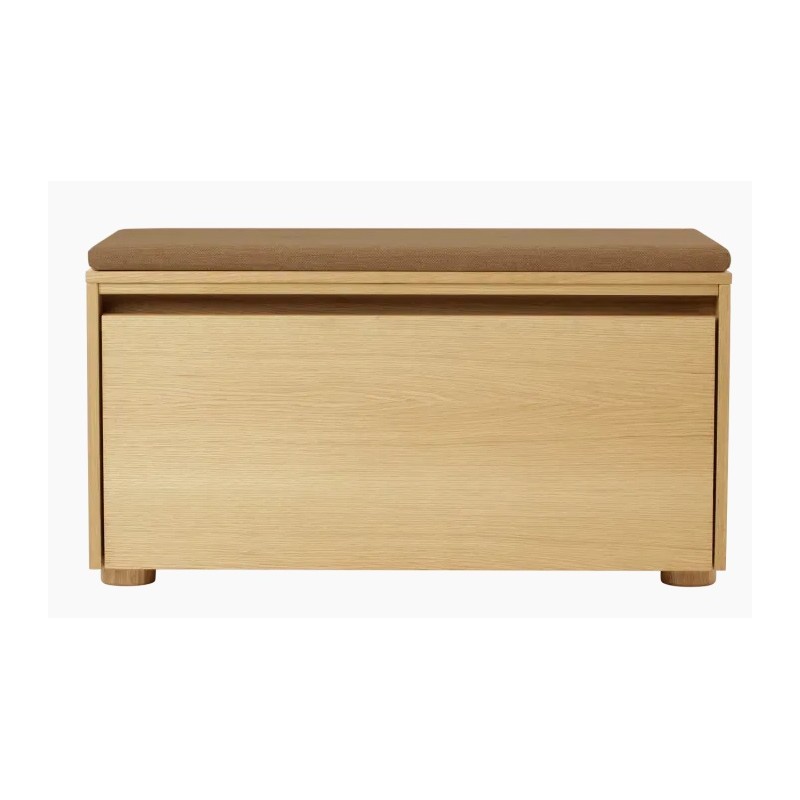 Hideaway ławka ze schowkiem i poduszką sugar brown, dąb gładki, Umage