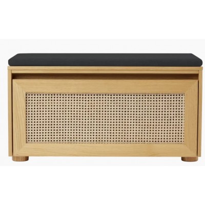 Hideaway ławka ze schowkiem i poduszką, plecionka wiedeńska, Umage