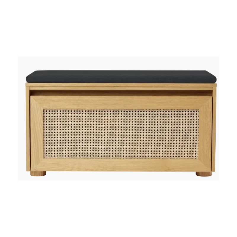 Hideaway ławka ze schowkiem i poduszką, plecionka wiedeńska, Umage