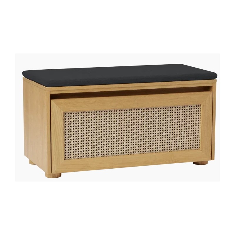 Hideaway ławka ze schowkiem i poduszką, plecionka wiedeńska, Umage