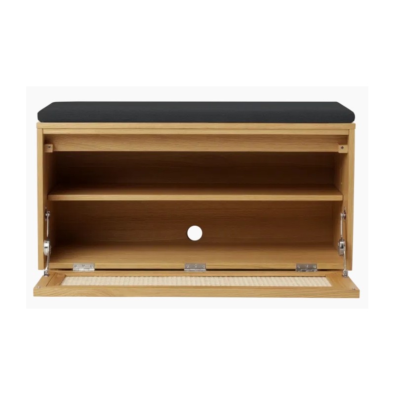 Hideaway ławka ze schowkiem i poduszką, plecionka wiedeńska, Umage