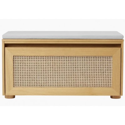 Hideaway ławka ze schowkiem i poduszką sterling, plecionka wiedeńska, Umage