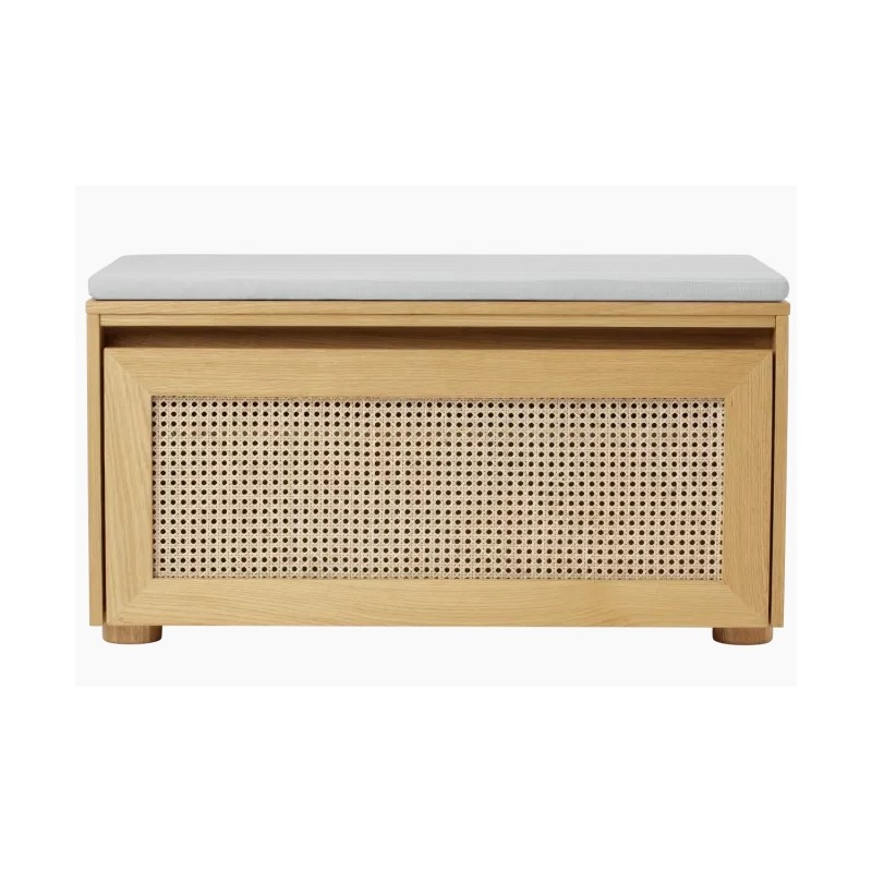 Hideaway ławka ze schowkiem i poduszką sterling, plecionka wiedeńska, Umage