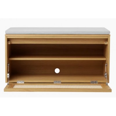 Hideaway ławka ze schowkiem i poduszką sterling, plecionka wiedeńska, Umage