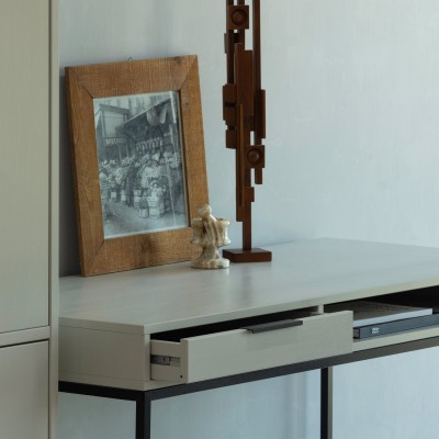 Biurko sosnowe Nore 130 cm, dust, Woood