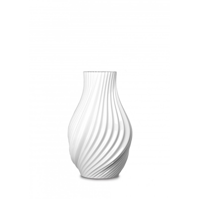 Wazon Twist 18cm, biały, Lyngby Porcelain