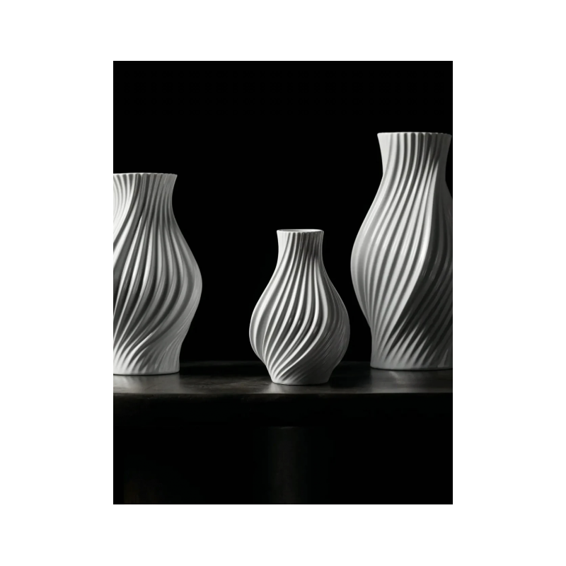 Wazon Twist 31 cm, biały, Lyngby Porcelain