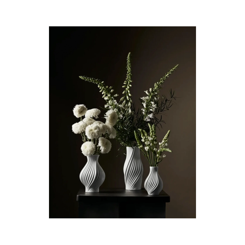 Wazon Twist 31 cm, biały, Lyngby Porcelain