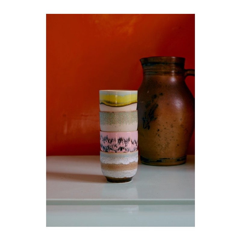 Zestaw kubków ceramicznych Deco 70's do kawy, HKliving