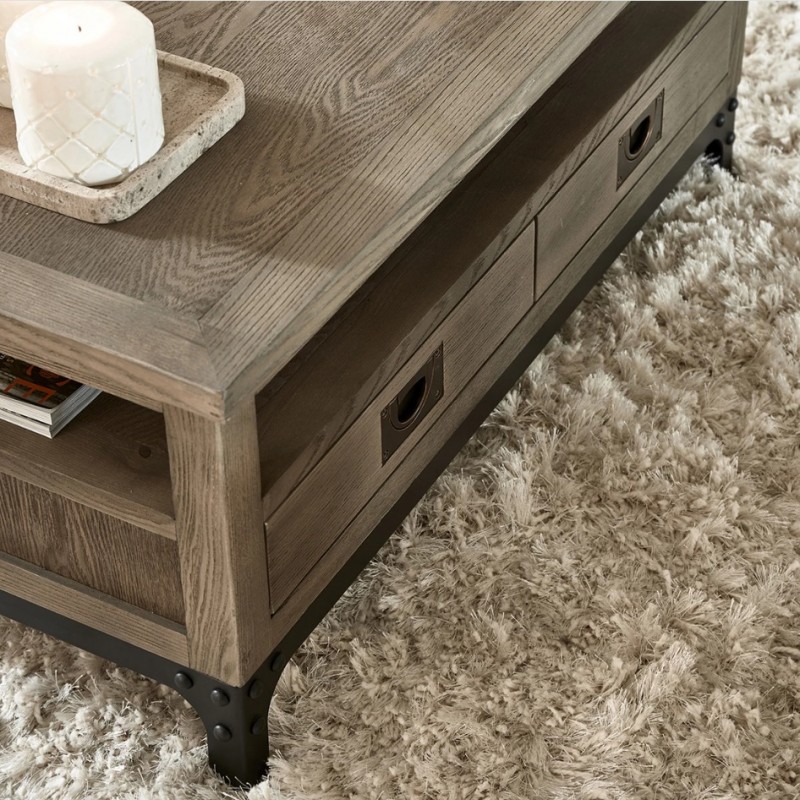 Stolik kawowy The Hoxton, drewniany, Riviera Maison