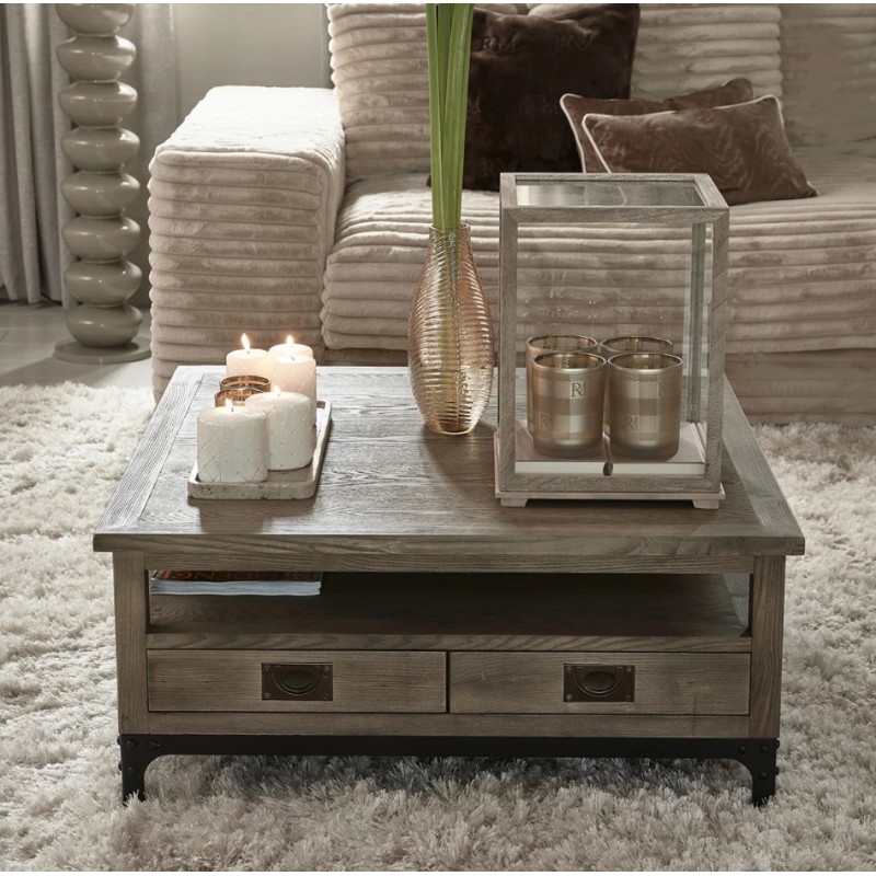 Stolik kawowy The Hoxton, drewniany, Riviera Maison