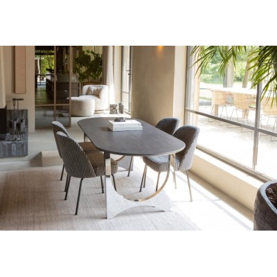 Krzesło do jadalni Vogue w paski, Woood