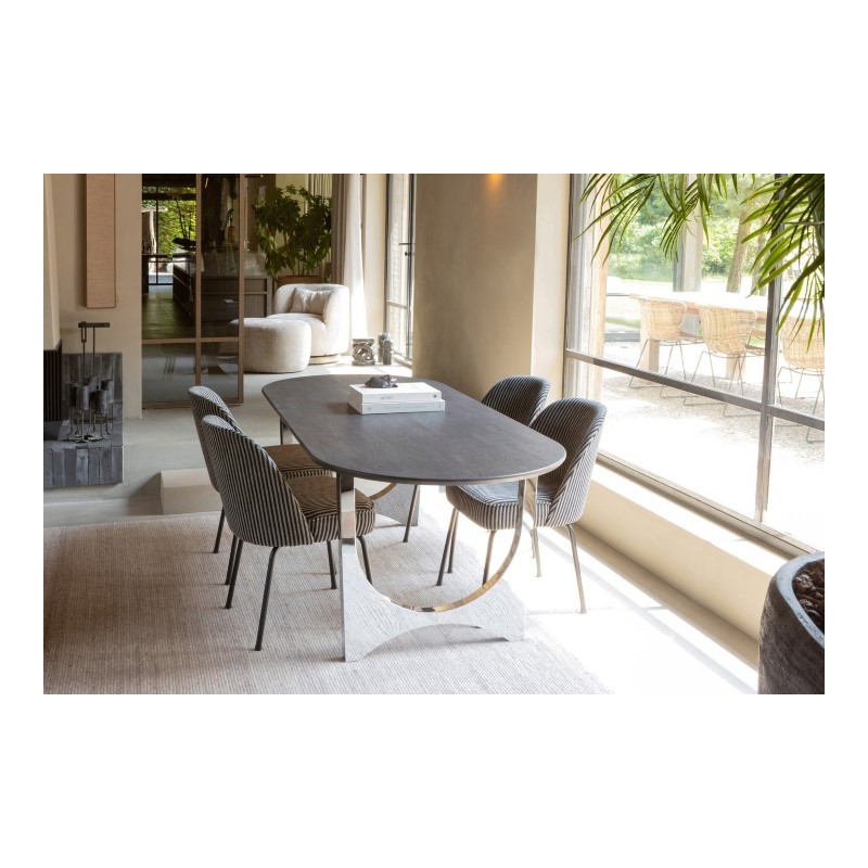 Krzesło do jadalni Vogue w paski, Woood