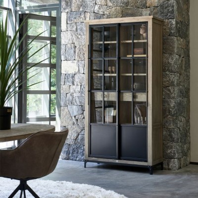 Witryna The Hoxton 214 cm, drewniana, Riviera Maison