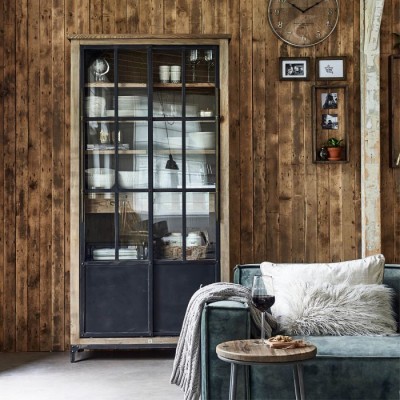 Witryna The Hoxton 214 cm, drewniana, Riviera Maison