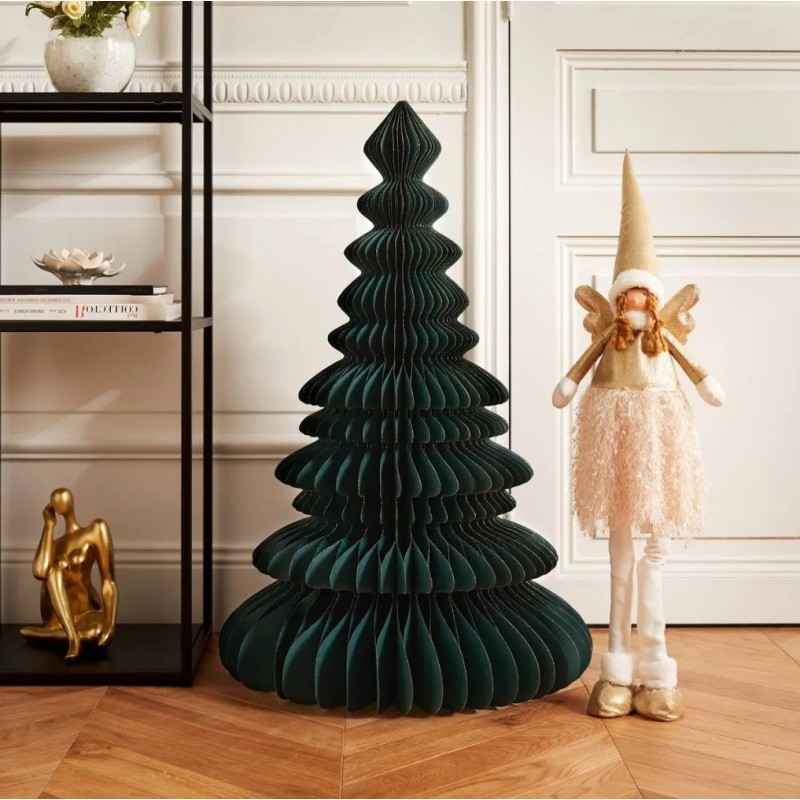 Papierowa choinka Tree 90 cm, dekoracja, zielona, Atmosphera