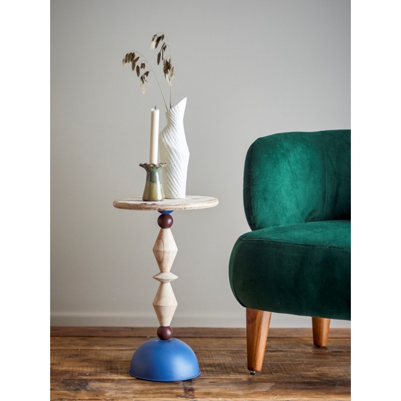 Stolik Boczny Mannelli, niebieski, Bloomingville