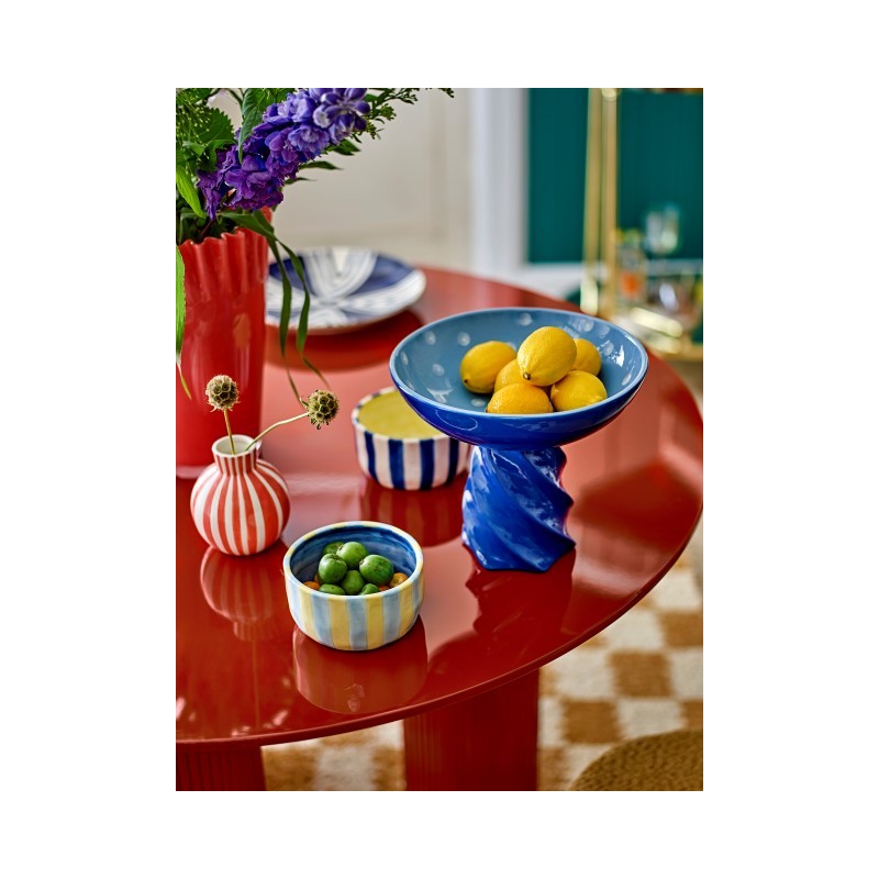 Okrągły stół do jadalni Della, czerwony, MDF, Bloomingville