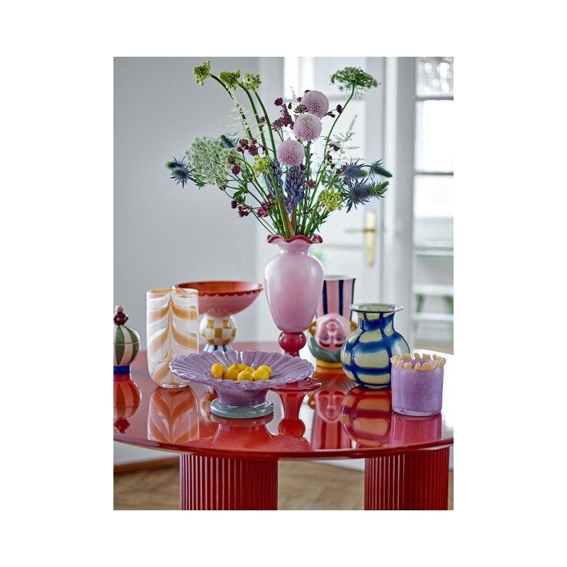 Okrągły stół do jadalni Della, czerwony, MDF, Bloomingville