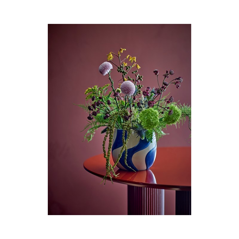 Okrągły stół do jadalni Della, czerwony, MDF, Bloomingville