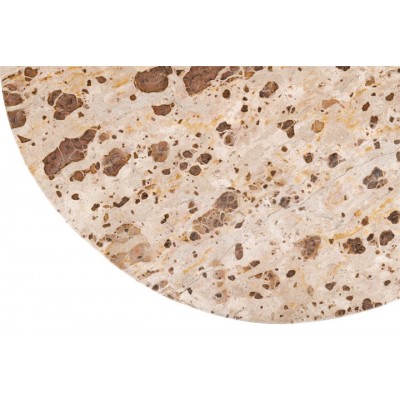 Stolik kawowy Mathilde 90 cm, marmur, beżowy, J-Line